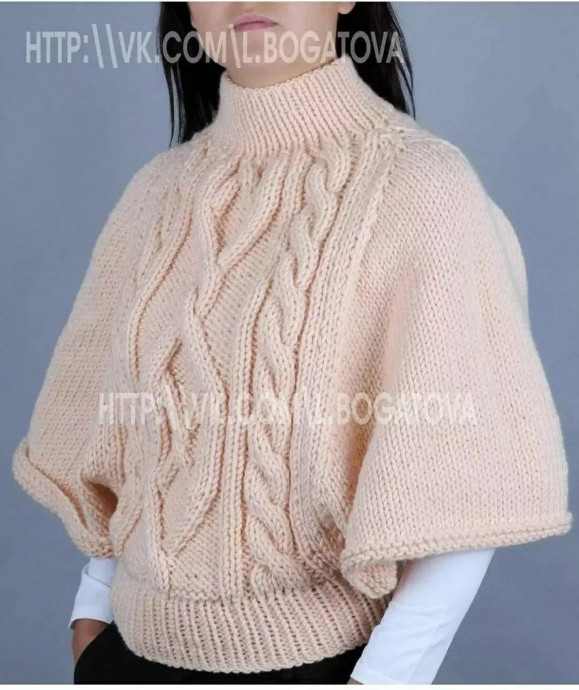 Свитер спицами