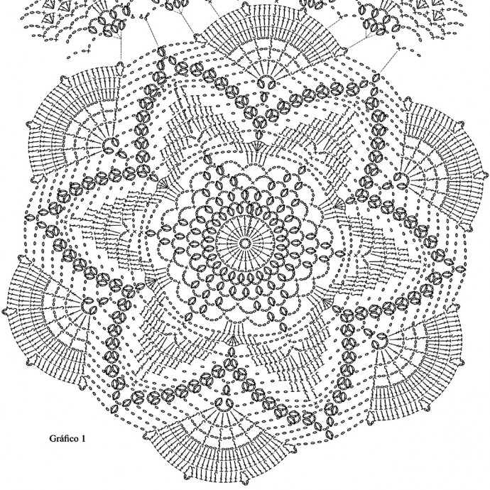 Схемы ажурных ковриков крючком