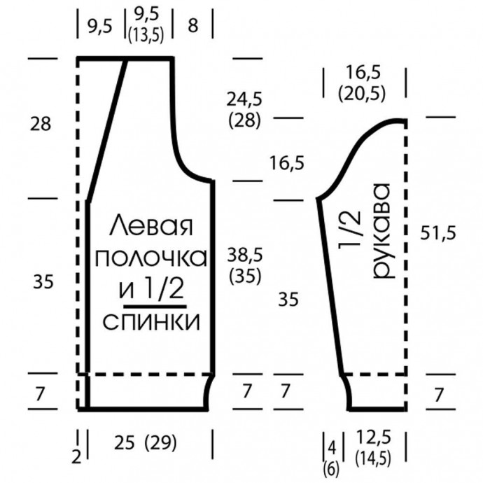 Сиреневая кофта, вяжем спицами