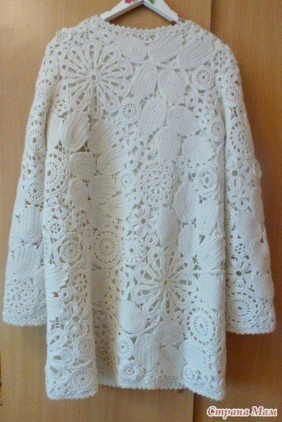 Пальтишко летнее, наборным кружевом