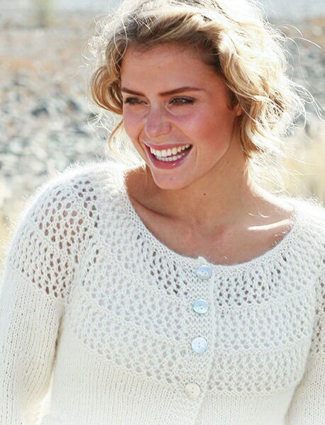 Жакет на круглой ажурной кокетке