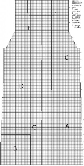 Пуловер с узором «пэчворк» для пышных дам