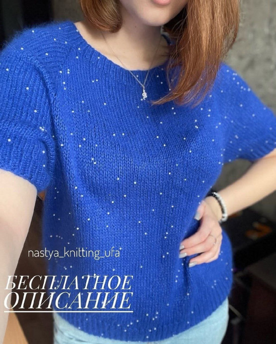 Весенняя футболка спицами