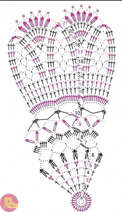 Красивая круглая салфетка, связанная крючком