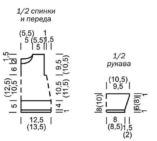 Комплект для малышки спицами: туника, штанишки и пинетки