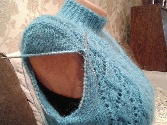 Вяжем пуловер "Геометрия" с имитацией вшивного рукава