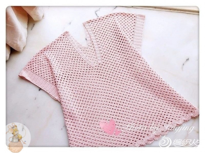 Розовый летний топ крючком &mdash; нежность, которую хочется носить каждый день