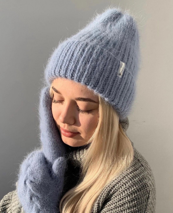 Шапочка "Тыковка" из пуха норки