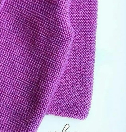 Сиреневый жакет на пуговицах, вяжем спицами