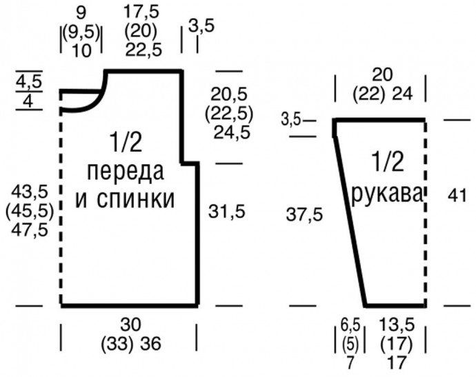 Джемпер из пряжи секционного крашения