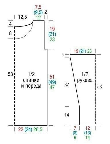 Вяжем абрикосовый пуловер