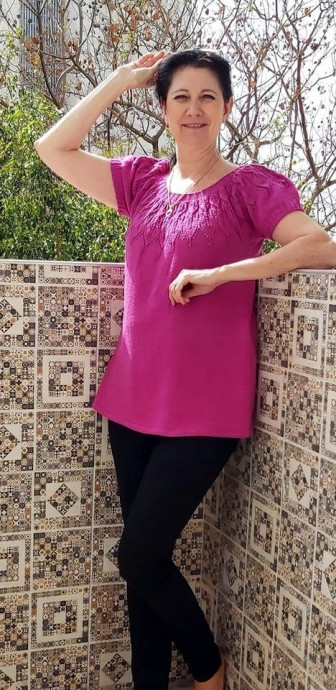 Туника ягодного цвета