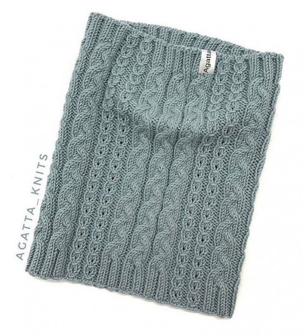 Снуд спицами, вяжем из мериноса