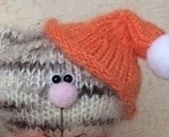 Очаровательые котики, вяжем спицами