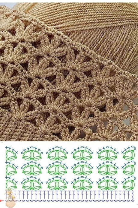 Схeмa вязaния paкушeк кpючкoм