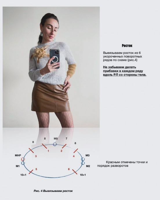 Паутинка в технике реглан - погон!