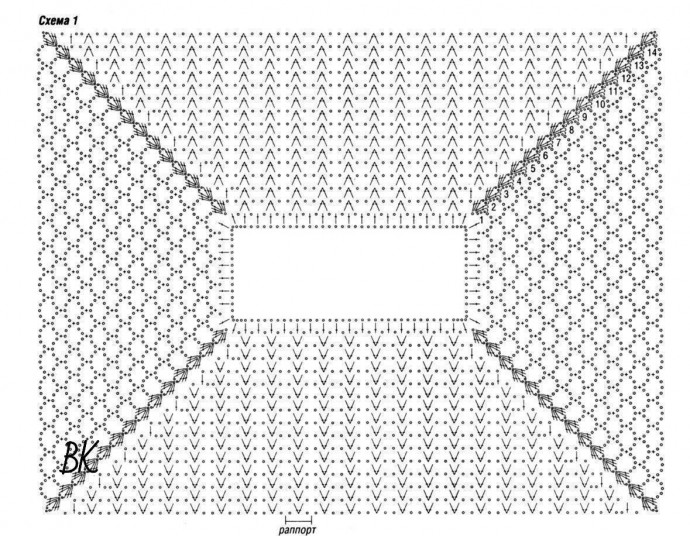 Реглан крючком, подборка схем
