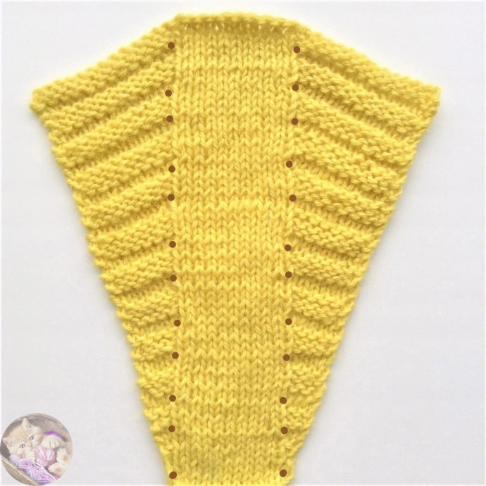 Как связать крылышко спицами