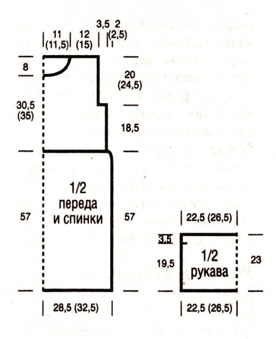 Красивое платье спицами