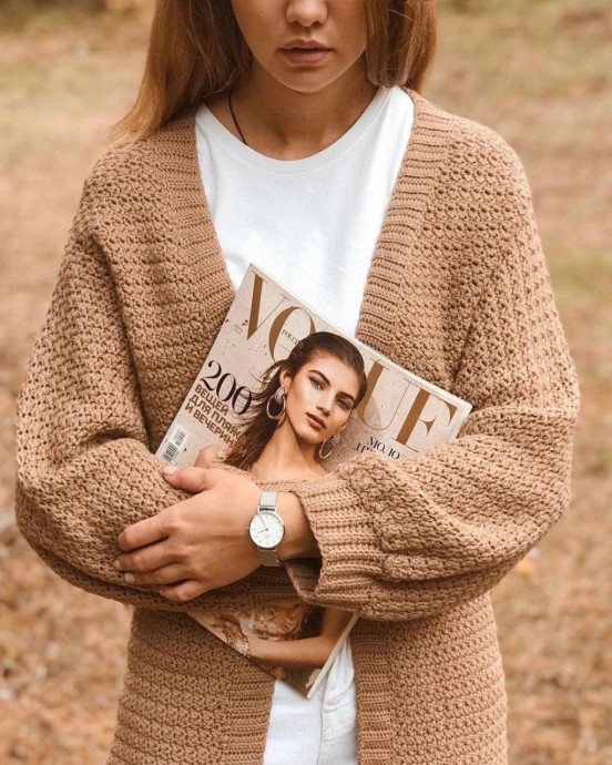 Узор крючком. Этим узором связаны кардиган «Одри» и жилетка «Вики»