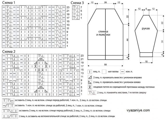 Кардиган фантазийным узором