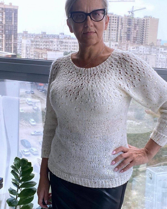 Джемпер из Alize Angora gold pullu