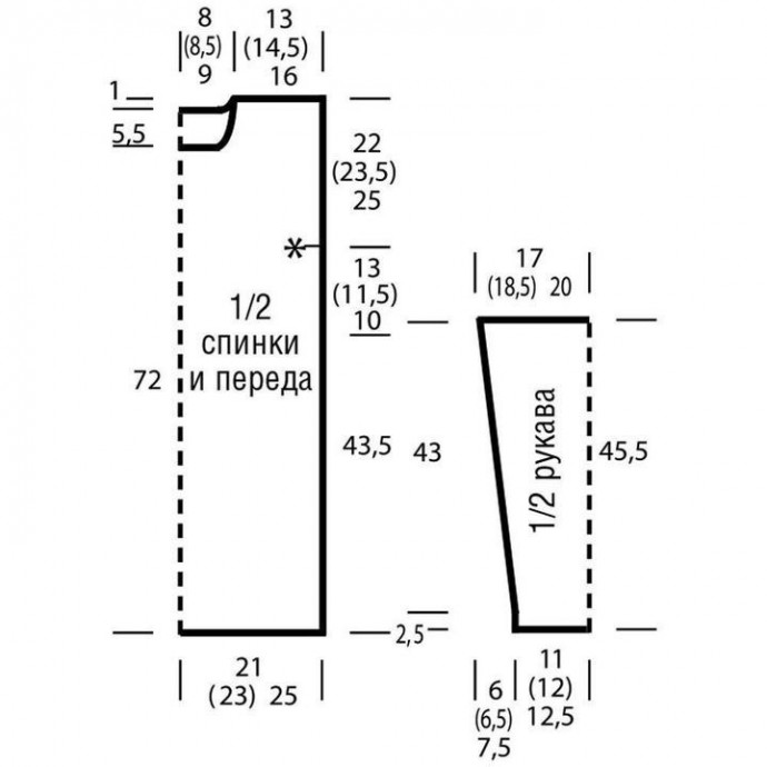 Платье с сочетанием рельефных узоров