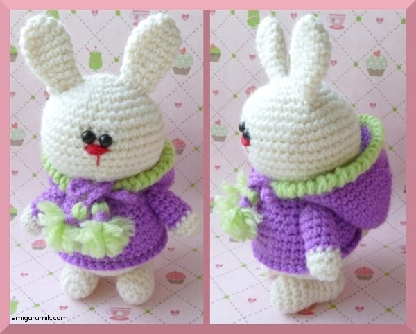 Кролик амигуруми