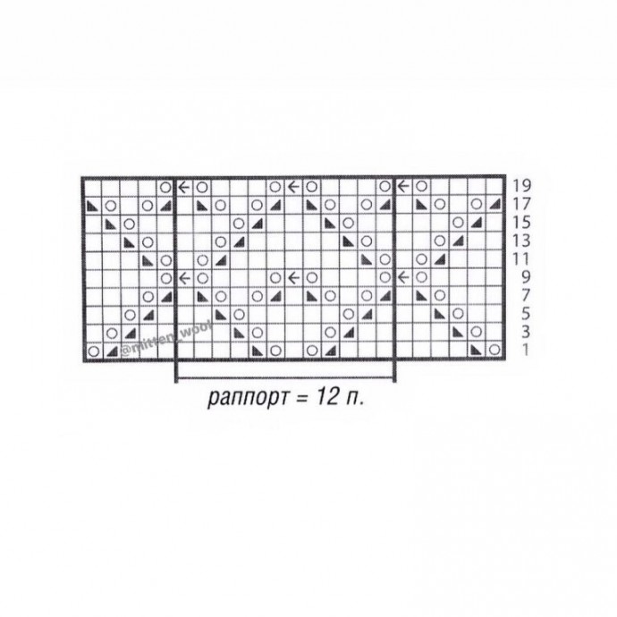 Интересный узор спицами