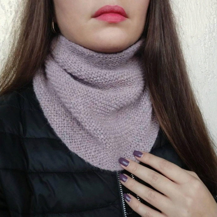 Снуд трапеция, вяжем из Drops Sky