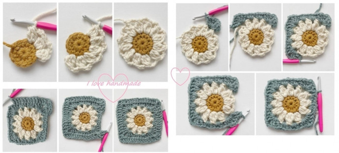 Плед из цветочных мотивов крючком &mdash; уют и красота в каждом стежке