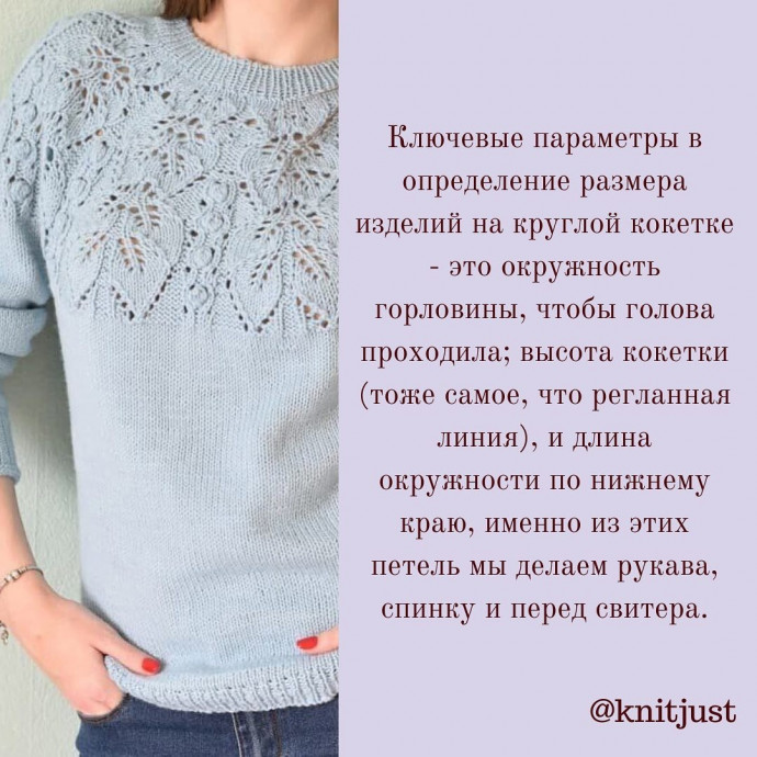 Джемпер с круглой кокеткой