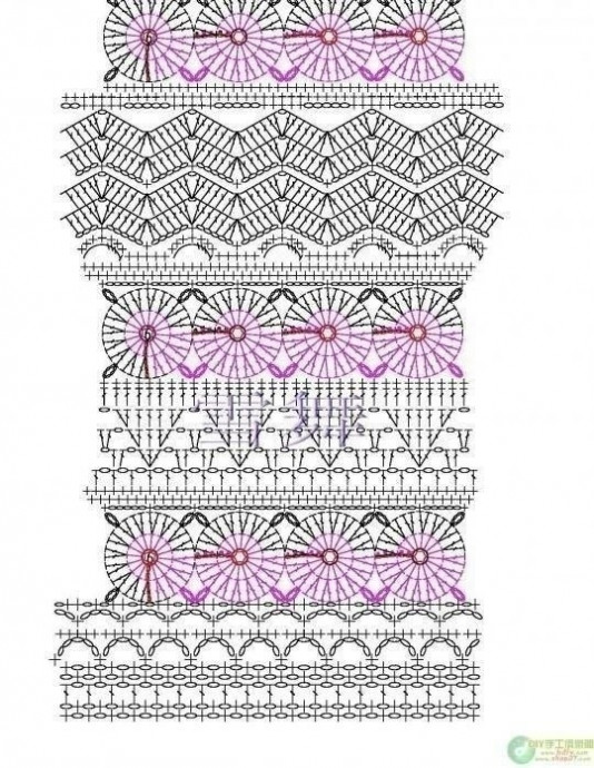 Синее платье крючком