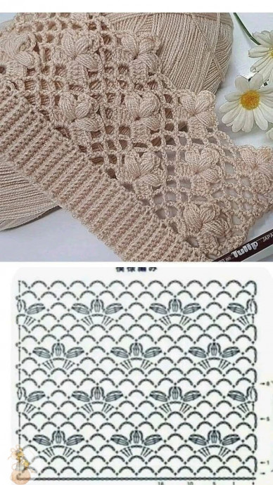 Схeмa вязaния paкушeк кpючкoм