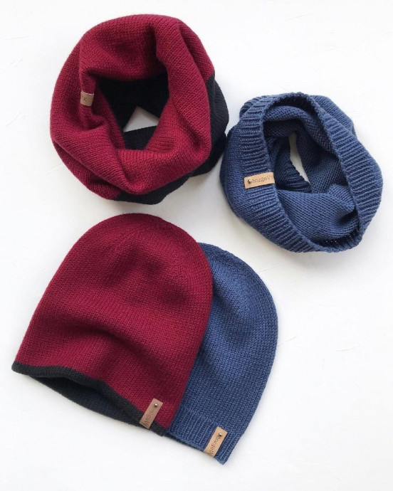 Вяжем двустороннюю шапку бини