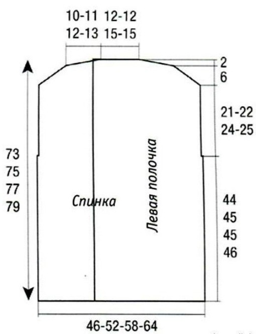 Жилет спицами