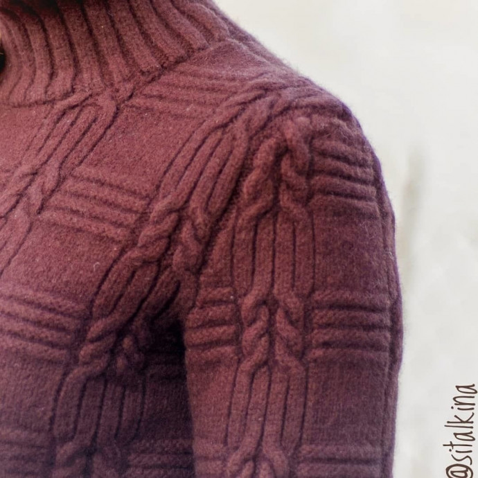 Схема вязания оката рукава