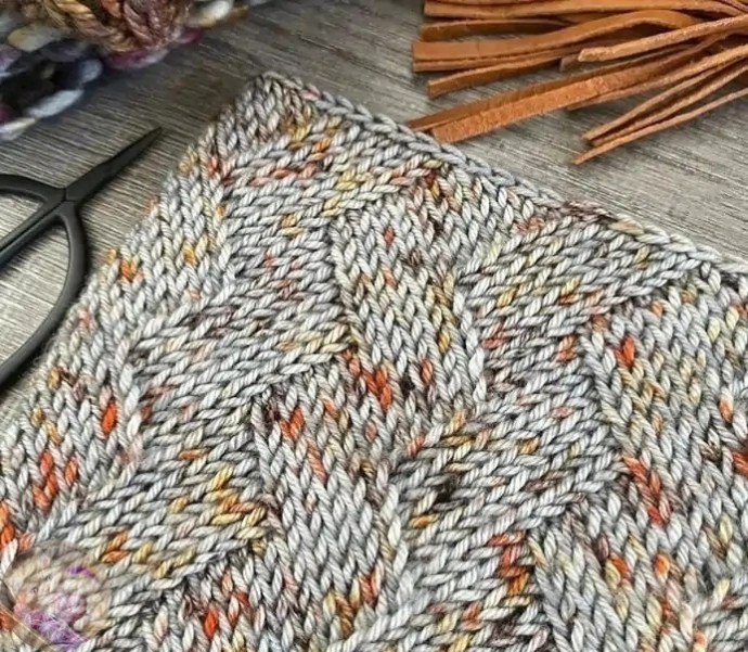 Опиcaниe вязaния узopa пapкeт cпицaми &ndash; пepвый вapиaнт