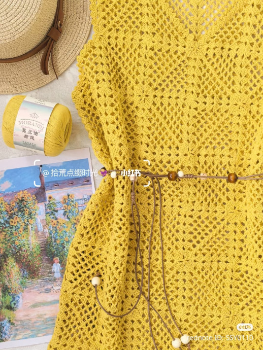 Платье из мотивов, вязание крючком