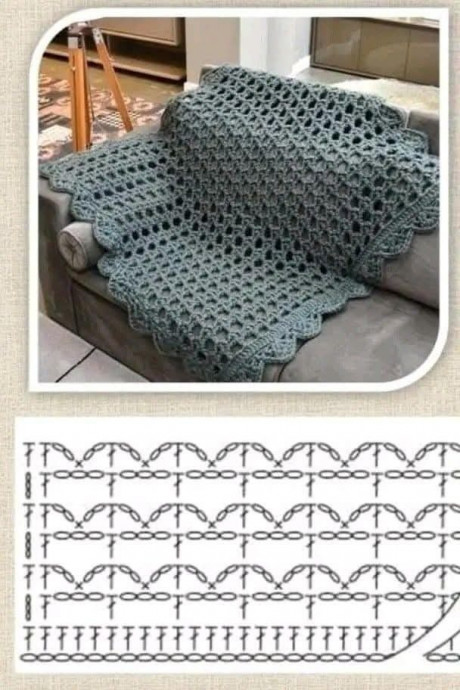 Подборка узоров для вязаного пледа