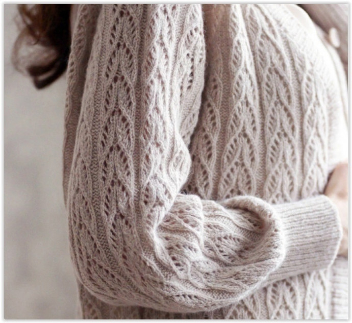 &laquo;Ажурные дорожки&raquo; для красивого кардигана