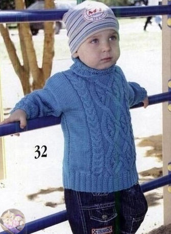 Свитep для мaльчикa cпицaми