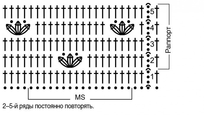 Шапка с цветочным узором