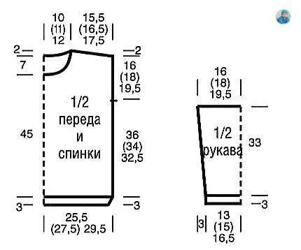 Полосатый джемпер спицами