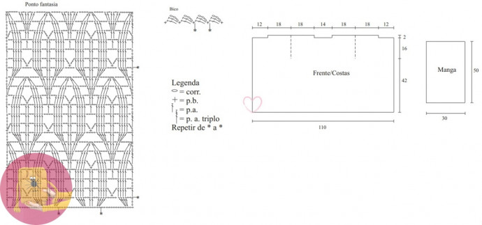 Ажуpный каpдиган кpючком