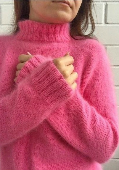 Свитер регланом сверху