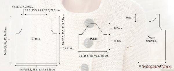 Красивый кардиган спицами
