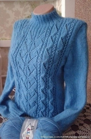 Вяжем пуловер "Геометрия" с имитацией вшивного рукава