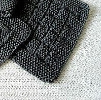 Серый мжуской шарф, вяжем спицами