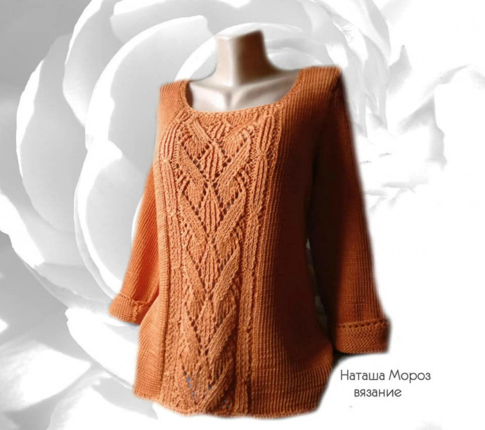 Летний джемпер из мерсеризованного хлопка